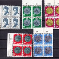 Schweiz MiNr. 751-755 Pro Patria kpl. Viererblocks postfrisch M€ 15,20 #1367b