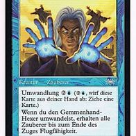 4x "Gemmenhand-Hexer", Uncommon aus "Legionen", Erhaltung siehe Text