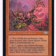 3x "Goblin-Energiebündler", Uncommon aus "Legionen", Erhaltung siehe Text