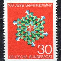 Bund 1968 Mi. 570 * * Gewerkschaften Postfrisch (br0444)