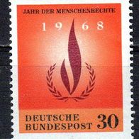 Bund 1968 Mi. 575 * * Menschenrechte Postfrisch (br0448)