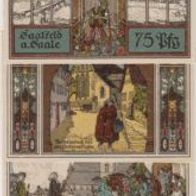 Saalfeld-Notgeld 5x75 Pfennig vom 1.8.1921, 5 Scheine