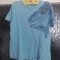 Hellblaues Shirt mit Aufdruck Dino - Gr. 122 - Topolino