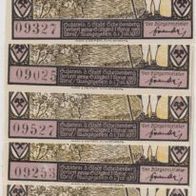 Scheibenberg-Schlesien-Notgeld-6x50 Pfennig vom 1.7.1921, 6 Scheine