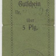 Schildberg-Notgeld-Ostrzeszów 5 Pfennig bis 1.6.1917 stark gebraucht