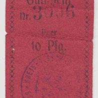 Schildberg-Notgeld-Ostrzeszów 10 Pfennig bis 1.6.1917 stark gebraucht