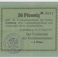 Schildberg-Posen-Notgeld-50 Pfennig vom 18.8.1914 gebrauchte Erh.