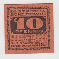 Schleswig-Notgeld-10 Pfennig Karton vom 31.5.1920