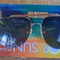 Neu! Cormoran Sonnenbrille polarisiert Brille Gold Grau