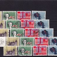 Schweiz MiNr. 653-656 Jahresereign.1958 kpl. gest. eine zur Auswahl M€ 2,80 #E471c3a