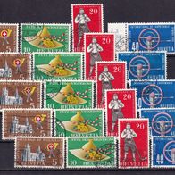 Schweiz MiNr. 607-610 Jahresereign. 1955 gest. eine zur Auswahl M€ 6,50 #E482ae