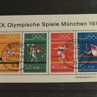 BRD 1972 Block 8 XX. Olympische Sommerspiele München Ausgabestempel gummiert