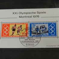 BRD 1976 Block 12 Sonderstempel XXI. Olympische Spiele Montreal 1976 gestempelt