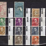 Norwegen Mi. Nr. 412 + 413 + 414 + 415+ 418+ 419+ 420 + 421+ 422+ 423+ 424+ + + o <