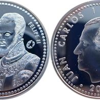 Spanien Silbermünze PP/Proof 10 Euro 2009 Felipe II