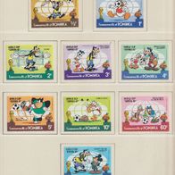 Disney Dominica 1982 Fußball-WM Spanien Satz MiNr 758-66 postfrisch
