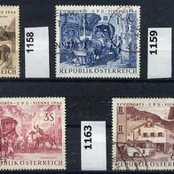 Österreich Mi. Nr. 1157 + 1159 + 1159 + 1161 + 1163 Weltpostkongreß o <