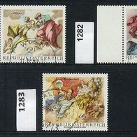 Österreich Mi. Nr. 1280 + 1282 + 1283 Barocke Fresken o <