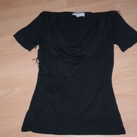 Damen-Shirt "b.p.c." Gr. 36/38 schwarz mit Fransen
