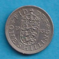 Großbritannien 1 Shilling 1955 Wappen von England
