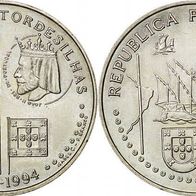 Portugal 200 Escudos 1994 "500 Jahre Vertrag von Tordesillas (1494)" Stgl./ BU