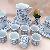 DDR Keramik / Porzellan Strohblume * Kakaotasse & 2 Tee Becher & 7 Eierbecher