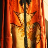 Damen Rock Orange-Ziegelfarbe-Schwarz Gr.52-54-56-58 Einzelexemplar!