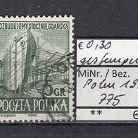 Polen 1952 Schiffbau: Wiederaufbau der Danziger Schiffswerften MiNr. 775 gestempelt