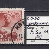 Polen 1953 Europäische Boxmeisterschaften, Warschau MiNr. 802 gestempelt -3