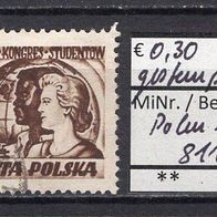 Polen 1953 3. Welt-Studentenkongress, Warschau MiNr. 811 gestempelt