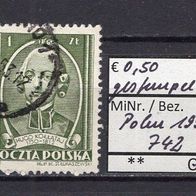 Polen 1952 140. Todestag von Pater Hugo Kollataj MiNr. 742 gestempelt -1