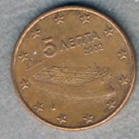 Griechenland 5 Cent 2002 F
