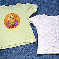 2 T-Shirts Bear in the Big Blue House grün + weiß Gr. 104