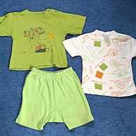 3 teiliges Set T-Shirt + kurze Hose Gr. 80