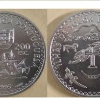 Portugal 200 Escudos 1995 "Inseln SOLOR und TIMOR (1515)" Stgl./ BU