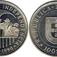 Portugal 100 Escudos 1990 "Ritter mit Restoration of Independence" Stgl./ BU