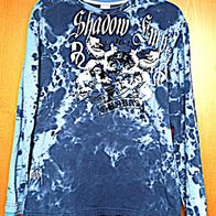 Sweatshirt Pulli Pullover blau weiß Gr. 158/164