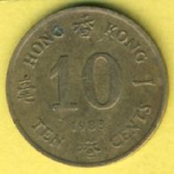 Hong Kong 10 Cents 1983