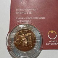 Österreich 2011 25 Euro Niob Silber Robotik