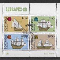 04) Portugal 1980 Schiffe Block 31 gestempelt