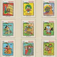 Disney Redonda 1983 Weihnachten Deck the Halls MiNr 138-146 postfrisch