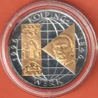 1996 BRD Kolping-Werk 10 DM mit Goldapplikation