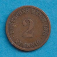 Kaiserreich 2 Pfennig 1875 A