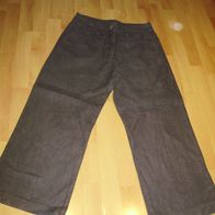 Hempage Hose grau weit Leinen Hanfgarn M