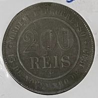 Coin 200 Reis 1893 Brazil - Copper-Nickel - KM# 493 -EB1539