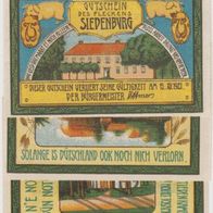 Siedenburg-Notgeld 3x75 Pfennig bis 15.12.1921, 3 Scheine