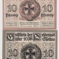 Soltau-Notgeld-10-25 Pfennig vom 1.10.1919 bis 1920, 2 Scheine