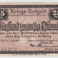 Soltau-Notgeld-25 Pfennig vom 1.7.1918 bis 31.12.1919 1 Schein