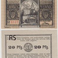 Sondershausen-Notgeld-20 Pfennig vom 1.10.1918, 1 Schein