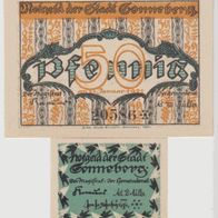 Sonneberg-Notgeld-10-50 Pfennig vom 21.1.1921, 2 Scheine